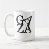 ガザに連帯し、パレスチナの子供たちを守れ コーヒーマグカップ (左)