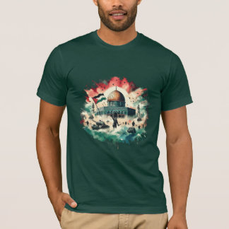 ガザのアル・アクサ救・モスク – ベクターTシャツデザイン Tシャツ