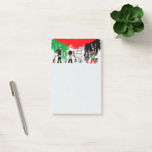 ガザの子供たちがパレスチナ国旗を描く ポストイット (オフィス)