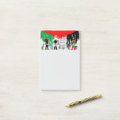 ガザの子供たちによるパレスチナ国旗の絵 ポストイット (デスク上)