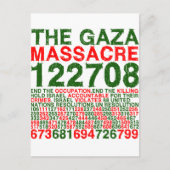 ガザの虐殺 ポストカード (正面)