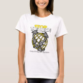 ガザの飢餓を止めろ 封鎖による飢餓 Tシャツ (正面)