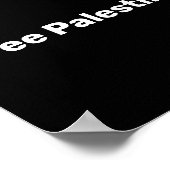 ガザを支援する自由シンプルなパレスチナ基本文字 ポスター (角)