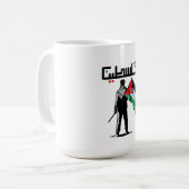 ガザストップパレスティナの自由なパレスチナ戦争誇りを持った コーヒーマグカップ (正面左)