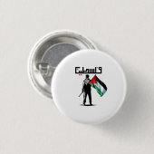 ガザストップパレスティナの自由なパレスチナ戦争誇りを持った 缶バッジ (正面&裏面)