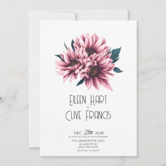 ガザニアエレガントグレース:春&サマー結婚ズ 招待状 (正面)