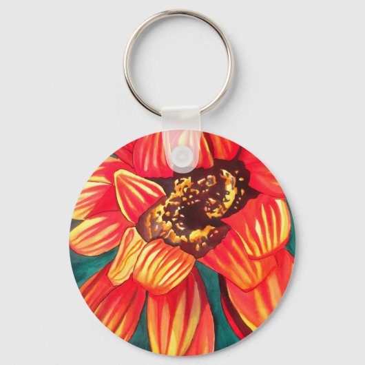 ガザニア砂漠の花アートby Sacha Grossel キーホルダー (正面)