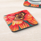 ガザニア砂漠の花アートby Sacha Grossel コースター (左側)