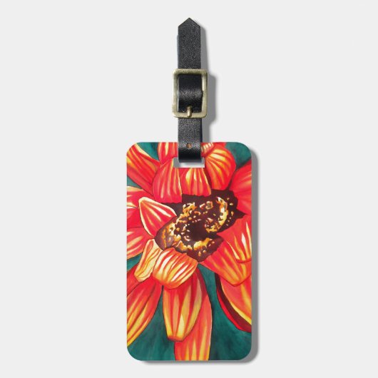 ガザニア砂漠の花アートby Sacha Grossel ラゲッジタグ (正面縦)