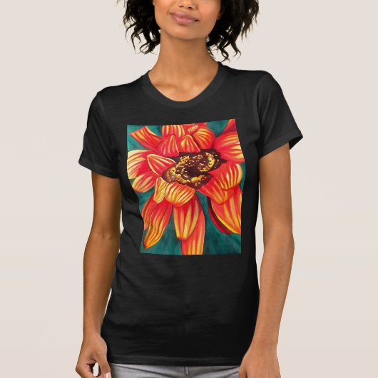 ガザニア砂漠の花アートby Sacha Grossel Tシャツ (正面)