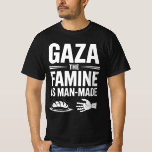 ガザ: 人為的な飢饉 政治的なオーストラリア Tシャツ