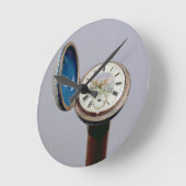 ガジェットの杖（クロイソンエナメル） ラウンド壁時計 (傾斜)