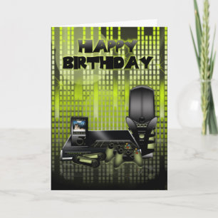 ガジェット愛好家の誕生日グリーティングカードと技術 カード