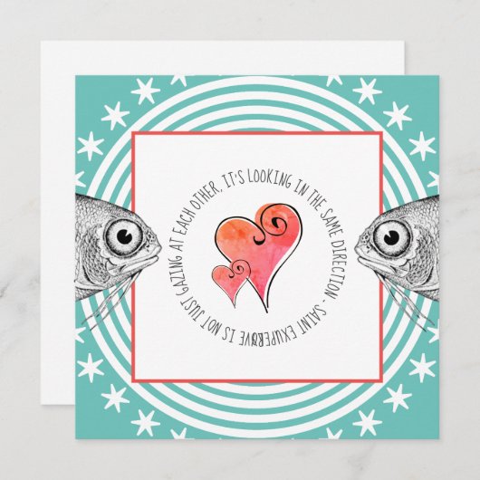 ガジングフィッシュサンテグジュペリ引用文ヴァレンタインアクア シーズンカード (正面/裏面)