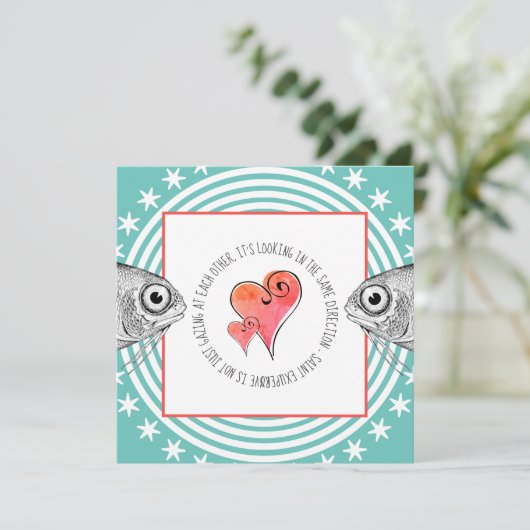 ガジングフィッシュサンテグジュペリ引用文ヴァレンタインアクア シーズンカード (スタンド正面)