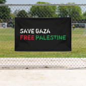 ガジ救アフ無料パレスチナ白い赤い緑の黒 横断幕 (インサイチュ)