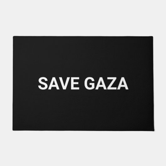 ガジ救ア白黒カスタム文字ミニマル ドアマット (正面)