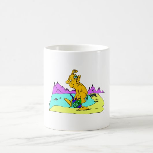 ガスからの粗紡機 コーヒーマグカップ (中央)