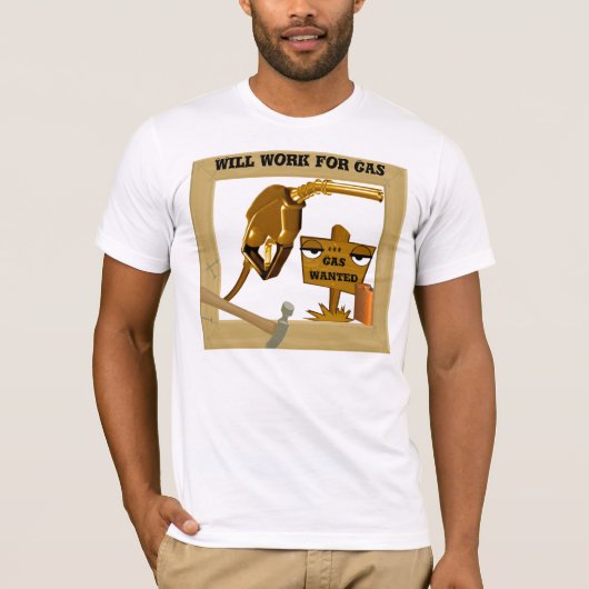 ガスが必要で、ガスの使用が可能 Tシャツ (正面)