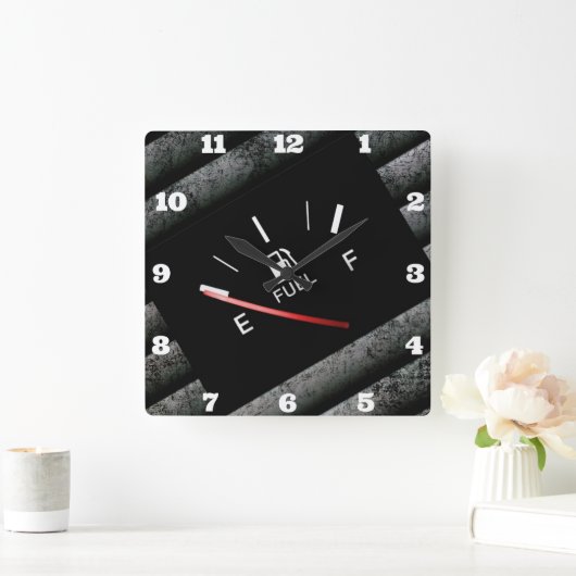ガスのゲージの表示器 スクエア壁時計 (ホーム)