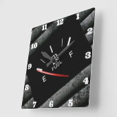 ガスのゲージの表示器 スクエア壁時計 (傾斜)