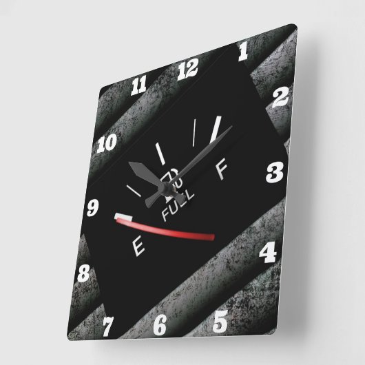 ガスのゲージの表示器 スクエア壁時計 (傾斜)
