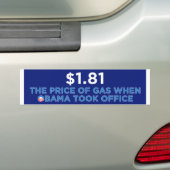 ガスの価格 バンパーステッカー (車上)