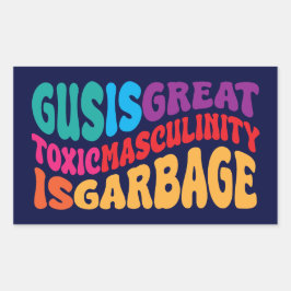 ガスは有毒素晴らし性の男性的な性質で毒性がある 長方形シール