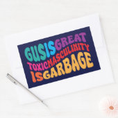 ガスは有毒素晴らし性の男性的な性質で毒性がある 長方形シール (封筒)