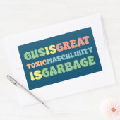 ガスは有毒素晴らし性の男性的な性質で毒性がある 長方形シール (封筒)