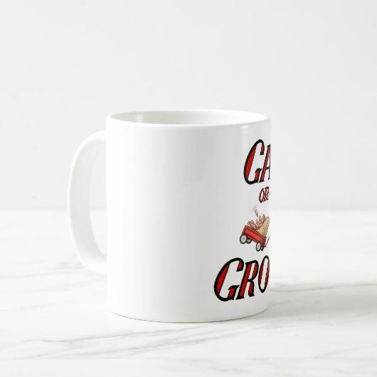 ガスまたは食料雑貨用マグ コーヒーマグカップ (正面左)