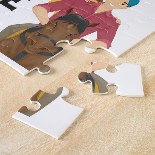 ガスやEVなどの馬のジョーク買ギフトを買う余裕がない ジグソーパズル (側面)