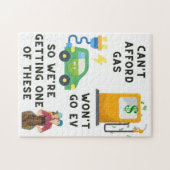 ガスやEVなどの馬のジョーク買ギフトを買う余裕がない ジグソーパズル (横)