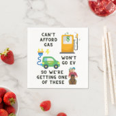 ガスやEVなどの馬のジョーク買ギフトを買う余裕がない スタンダードカクテルナプキン (インサイチュ)