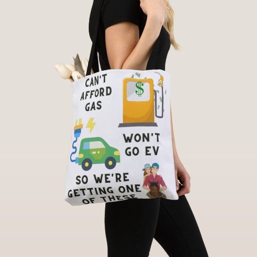 ガスやEVなどの馬のジョーク買ギフトを買う余裕がない トートバッグ (クローズアップ)