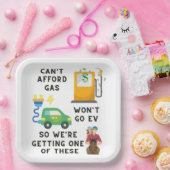 ガスやEVなどの馬のジョーク買ギフトを買う余裕がない ペーパープレート (パーティー)