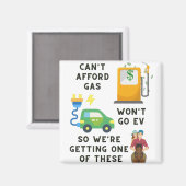 ガスやEVなどの馬のジョーク買ギフトを買う余裕がない マグネット (正面/裏面)