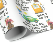 ガスやEVなどの馬のジョーク買ギフトを買う余裕がない ラッピングペーパー (ロールコーナー)