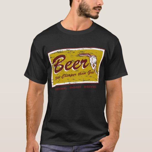 ガスより安いビール…今 Tシャツ (正面)