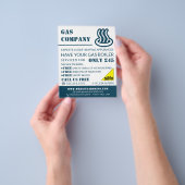 ガスアイコン、ガス技術者およびサプライヤー広告ズ チラシ (手)