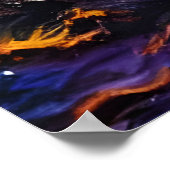 ガスカラフル雲の宇宙 | AIアートポスター ポスター (角)