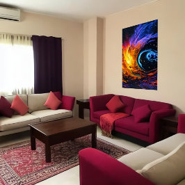 ガスカラフル雲の宇宙 | AIアートポスター ポスター