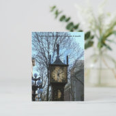 ガスタウン蒸気時計、バンクーバー、カナダ ポストカード (スタンド正面)