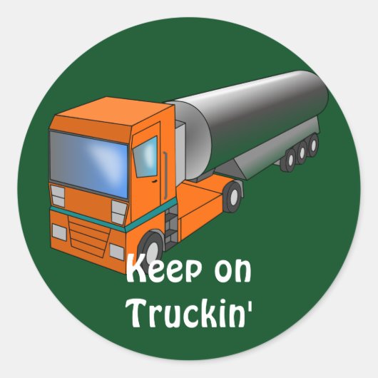 ガスタンクローリー重量輸送機子供へ ラウンドシール (正面)