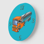 ガスタンクローリー重量輸送機子供へ ラージ壁時計 (傾斜)