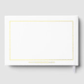 ガストブックカスタムタイポグラフィデザインオンホワイト ゲストブック (裏面)