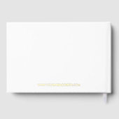 ガストブックシンプルタイポグラフィカスタムデザインオンホワイト ゲストブック (裏面)