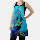 ガストリートールシップ海の航海デザイン エプロン (インサイチュ)