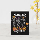 ガストロスクワッドハロウィーン骨格踊り内視鏡検査 カード (黄色い花)