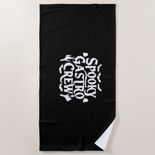 ガストロ不気味クルーガストロナースハロウィンクラシック ビーチタオル (正面)